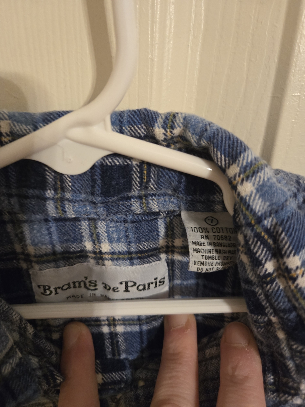Boys Blue Plaid Button-Down Shirt by - Picture 2 of 3